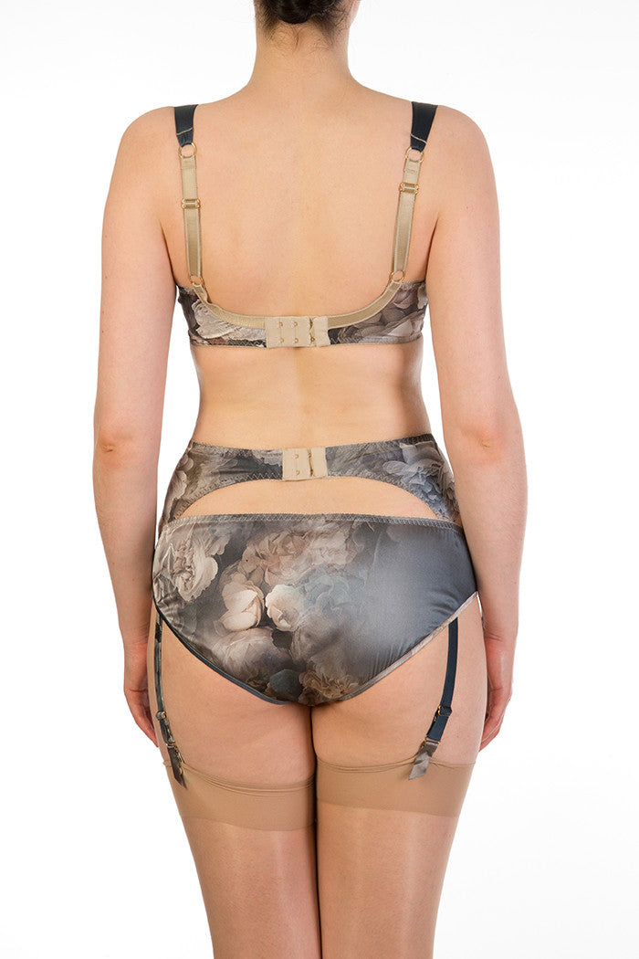 Octavia Luxurious Silk Garter Belt and Lingerie Set